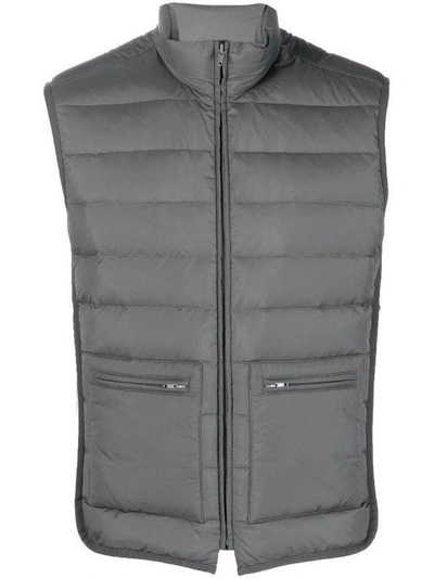 Thom Browne Down-feather Padded Gilet In Grey