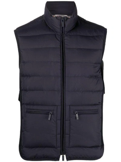 Thom Browne Down-feather Padded Gilet In 415 Navy