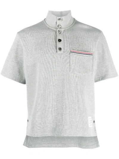 Thom Browne Short-sleeve Polo Shirt In Grau