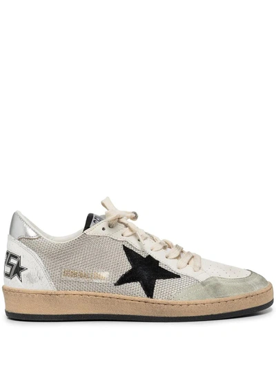 Golden Goose Ball Star Low Top Sneaker In Light Silver/black/white/silve