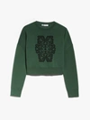 Max Mara Sir Logo Graphic Wool Crewneck Sweater In Verde