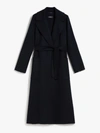 's Max Mara Belted Long Coat In Midnightblue