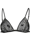 Prada Embroidered-detail Sheer Silk Bralette