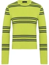 Prada Crew-neck Lambswool Sweater Striped Pattern