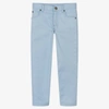 Bonpoint Boys Pale Blue Cotton Jeans In Blue