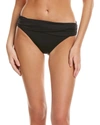 VINCE CAMUTO DRAPED HIGH-WAIST BIKINI BOTTOM