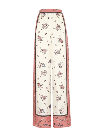 Fendi Allover Astrology Printed Pyjama Trousers In Kissed