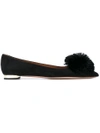 AQUAZZURA AQUAZZURA 'POWDER PUFF' BALLERINAS - BLACK,PWPFLAA0SUE00012127045