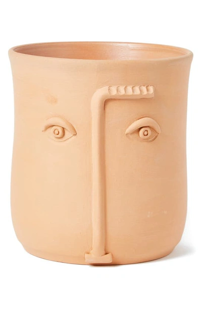 The Conran Shop Face Vase In Terracotta 18cm