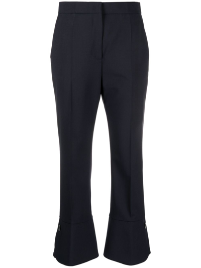 MSGM CROPPED-LEG FLARED TROUSERS