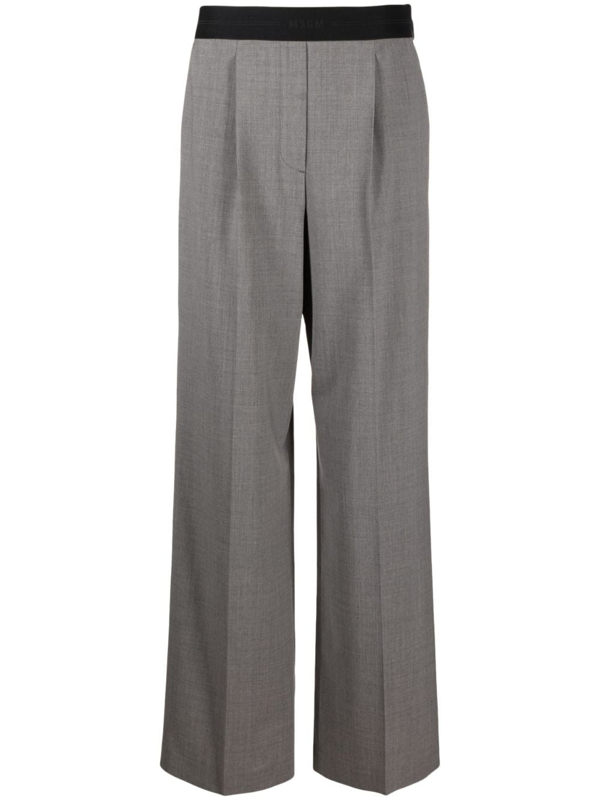 MSGM straight-leg tailored trousers - Grey