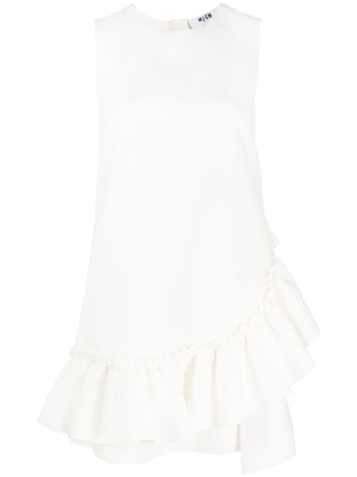 MSGM RUFFLED-TRIM SLEEVELESS DRESS