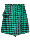 MSGM TWEED HOUNDSTOOTH-PATTERN SHORTS