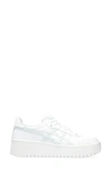 Asics Japan S Pf Platform Sneaker In White/ Pure Aqua
