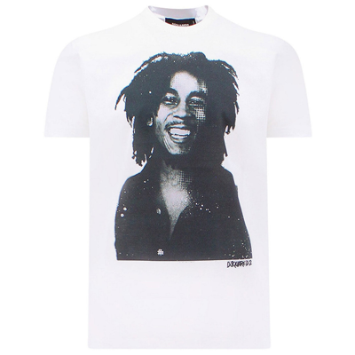 Dsquared2 Bob Marley Quote T-shirt In White