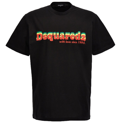 Dsquared2 Logo-print Cotton T-shirt In Black