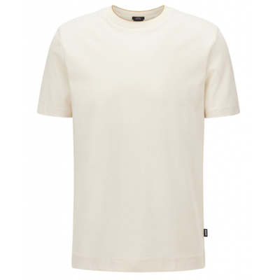 Hugo Boss Boss By  Men's Crew-neck T-shirt In Cream