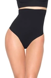 Skims Everyday Sculpt High-waist Shaper Thong In Onyx