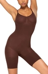 Skims Womens Cocoa Sculpt Ruched Stretch-woven Body In Cocoa