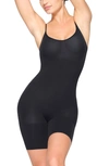Skims Seamless Sculpt Slim-fit Stretch-woven Bodysuit In Onyx