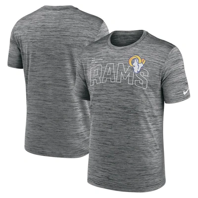 Nike Anthracite Los Angeles Rams Velocity Arch Performance T-shirt