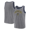 FANATICS FANATICS BRANDED  HEATHER GRAY MILWAUKEE BREWERS PRIMARY TANK TOP