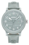 Timberland Men's Quartz Driscoll Plastic Gray Genuine Leather Watch 46mm In Grey