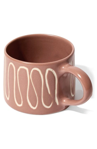 The Conran Shop Handpainted Squiggle Mug In Ochre
