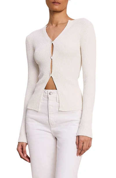 A.l.c Miller Rib-knit Cardigan In White