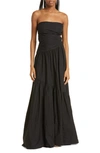 A.l.c Lark Strapless Drop-waist Maxi Dress In Black