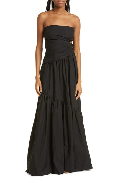 A.l.c Lark Strapless Drop-waist Maxi Dress In Black