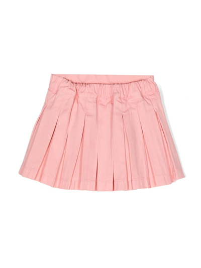 Diesel Babies' Pleated Cotton Skirt In Pink