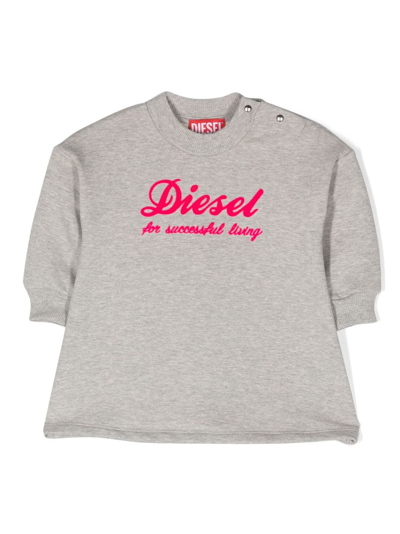 Diesel Babies' Logo-print Sweatshirt Dress In K963