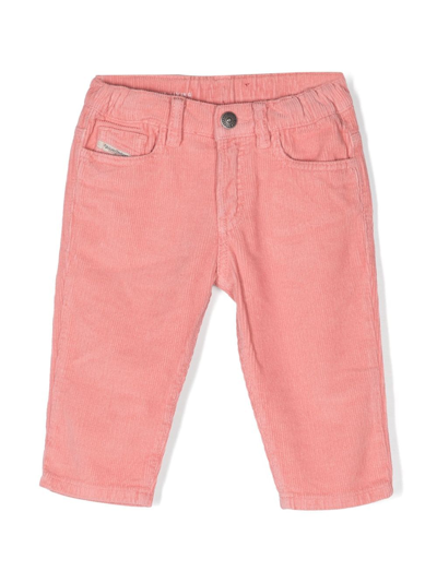 Diesel Babies' D-gale-b Corduroy Trousers In Candy Pink