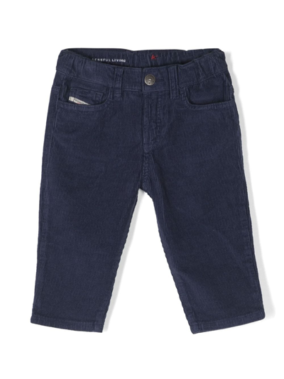 Diesel Babies' D-gale-b Corduroy Trousers In Blue