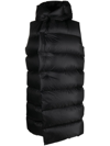 Rick Owens Oversized Quilted Knit-paneled Shell Hooded Down Jacket In Black