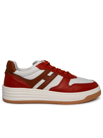 Hogan H630 Lace-up Leather Sneakers In Multicolor