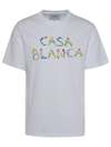 Casablanca L'arche Fleurie Organic Cotton T-shirt In White