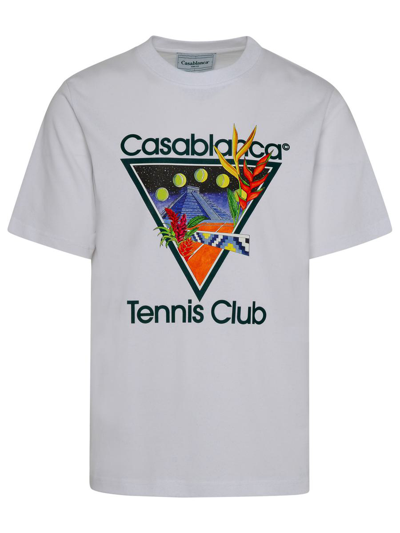 Casablanca Tennis Club Icon Printed T-shirt In White