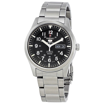 Pre-owned Seiko 5 Sports Automatic Analog Stainless Steel Men's Watch Snzg13j1