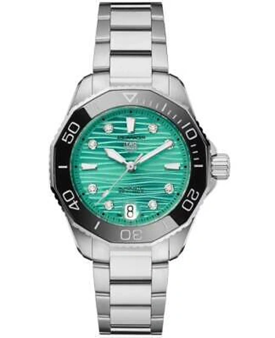 Pre-owned Tag Heuer Aquaracer Professional 300 Green Women's Watch Wbp231k.ba0618