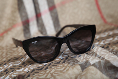 Pre-owned Maui Jim ?  Sunglasses Capri Gs820-02n Black Transparent Grey Grey Polarized In Gray