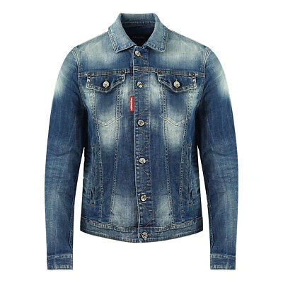 Pre-owned Dsquared2 Canadian Bros 1964 Denim Jacket In Blue