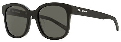 Pre-owned Balenciaga Square Sunglasses Bb0076sk 006 Black Polarized 52mm In Gray Polarized