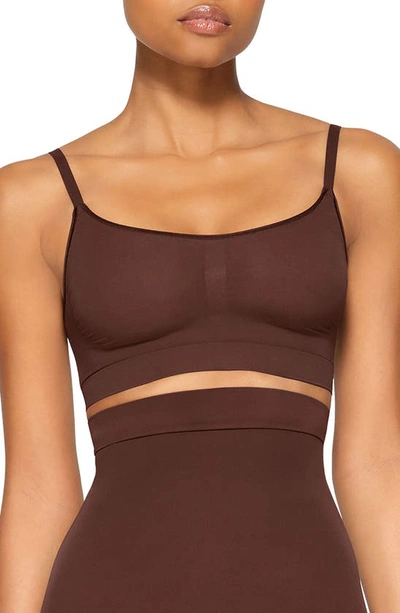 Skims Everyday Sculpt Shaper Bralette In Cocoa