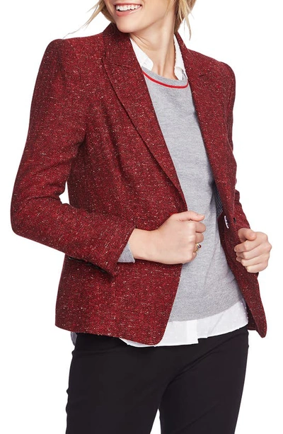 Court & Rowe Herringbone Tweed Blazer In Preppy Red