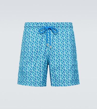 Vilebrequin Lobster-print Swim Shorts In Blau