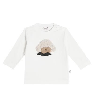 Il Gufo Baby Appliqué Cotton Jersey T-shirt In White