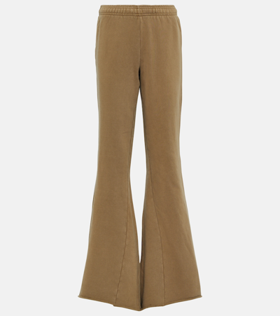 Entire Studios Flared Cotton Sweatpants In Beige