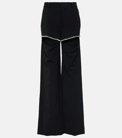 Area Crystal Trim Track Trouser In Black